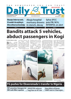 Cover of Daily Trust