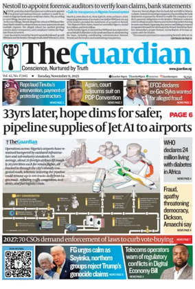 Cover of The Guardian Nigeria