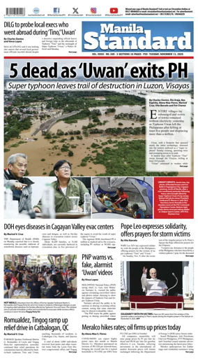 Cover of Manila Standard