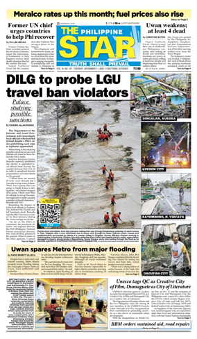 Cover of The Philippine Star