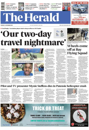 Cover of The Herald (South Africa)