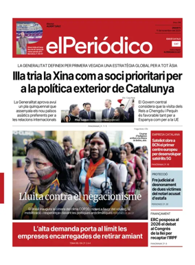 Cover of El Periódico de Catalunya (Català)