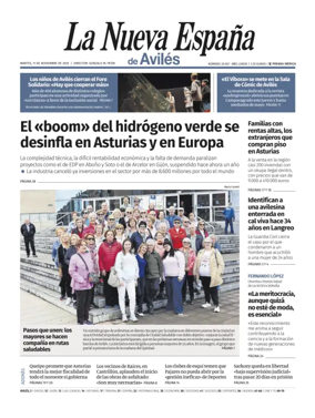 Cover of La Nueva España (Avilés)