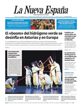 Cover of La Nueva España (Oviedo)
