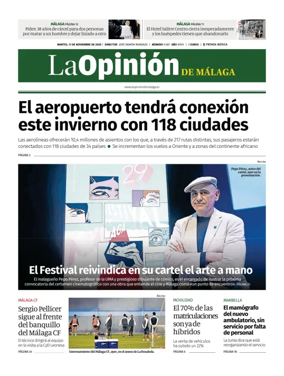 Cover of La Opinión de Málaga