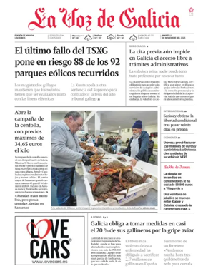 Cover of La Voz de Galicia (Arousa)