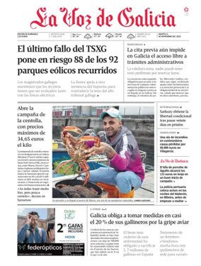 Cover of La Voz de Galicia (Barbanza)