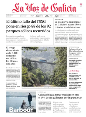 Cover of La Voz de Galicia (Lugo)