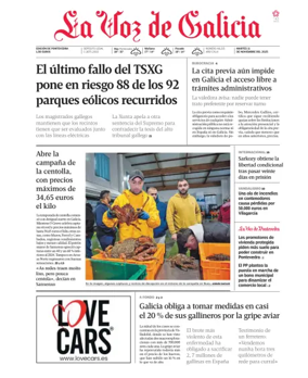 Cover of La Voz de Galicia (Pontevedra)