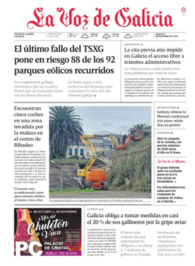 Cover of La Voz de Galicia (Viveiro)