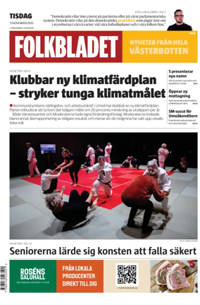 Cover of Folkbladet Västerbotten