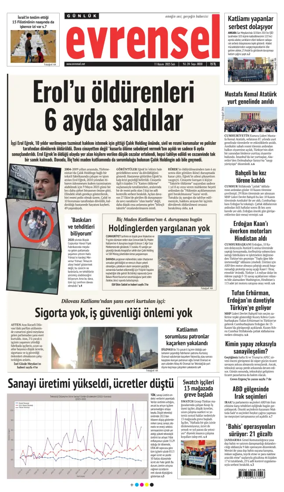 Cover of Evrensel Gazetesi