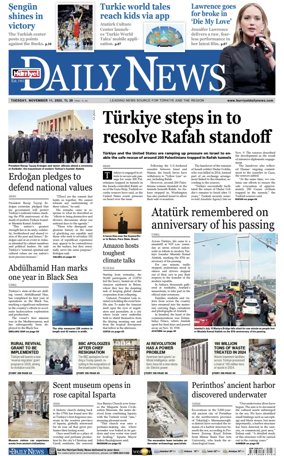 Cover of Hurriyet Daily News & Economic Review