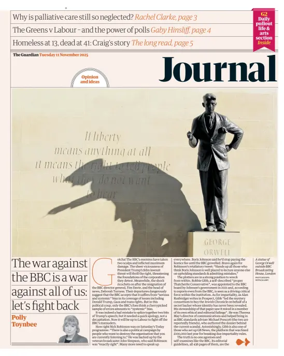 Cover of The Guardian e-paper Journal
