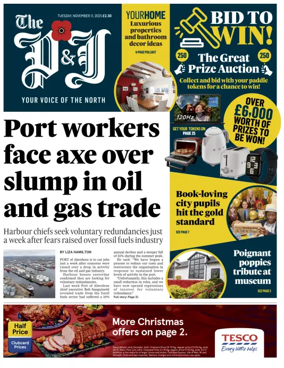 Cover of The Press and Journal (Aberdeenshire)