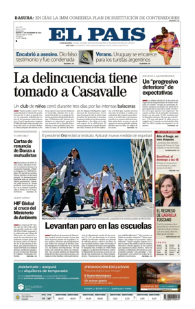 Cover of El Pais (Uruguay)