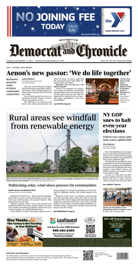 Cover of Democrat and Chronicle