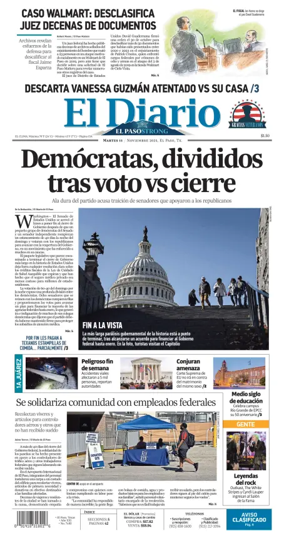 Cover of El Diario de El Paso