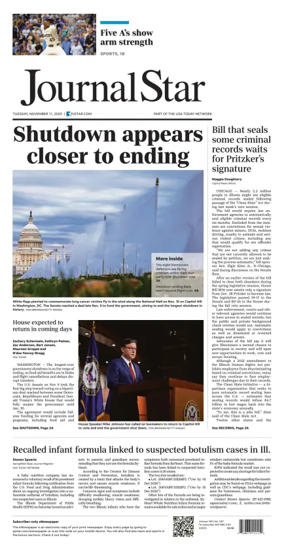 Cover of Journal Star (Peoria)