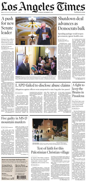 Cover of Los Angeles Times