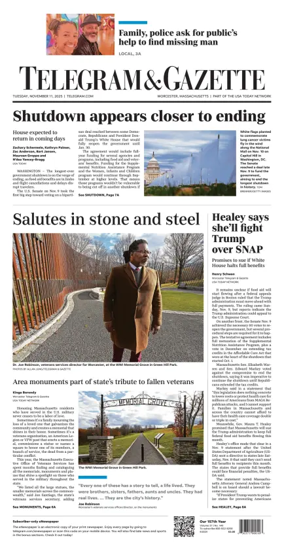 Cover of Telegram & Gazette