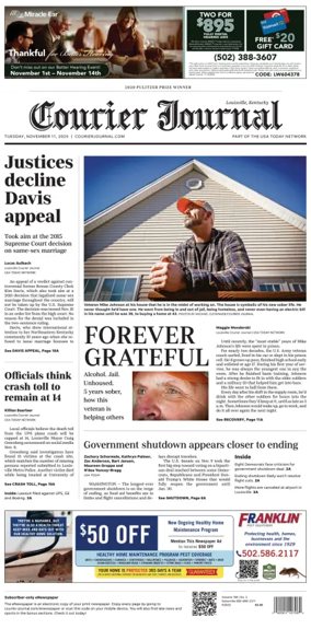 Cover of The Courier-Journal (Louisville)