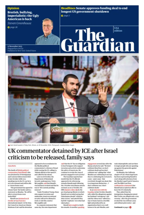 Cover of The Guardian (USA)