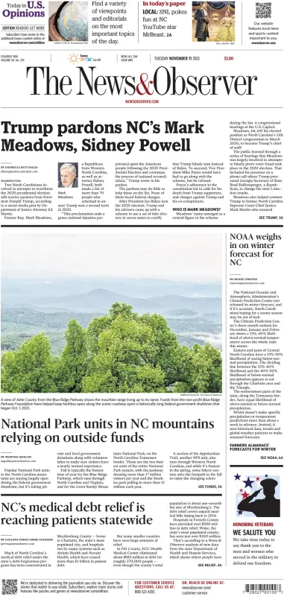 Cover of The News & Observer