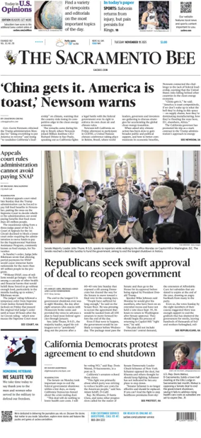Cover of The Sacramento Bee