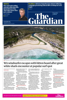 Cover of The Guardian Australia