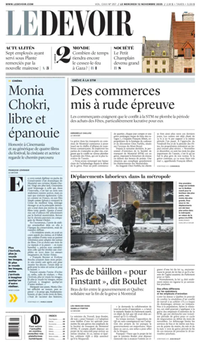 Cover of Le Devoir