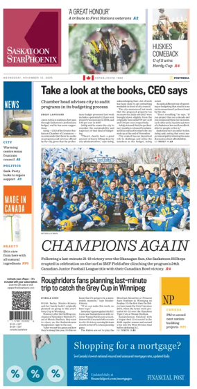 Cover of Saskatoon StarPhoenix