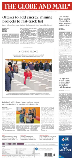 Cover of The Globe and Mail Metro (Ontario Edition)