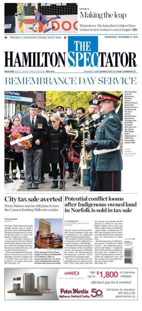 Cover of The Hamilton Spectator