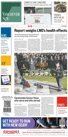Cover of Vancouver Sun