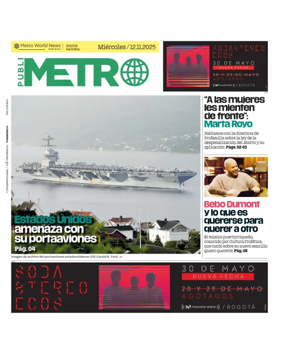 Cover of Publimetro Medellin