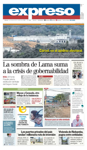 Cover of Diario Expreso