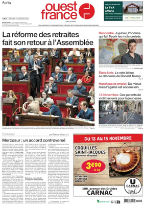 Cover of Ouest France (Auray)