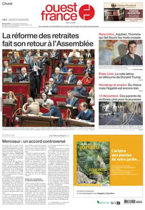 Cover of Ouest France (Cholet)