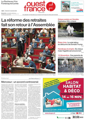 Cover of Ouest France (La Roche-sur-Yon)