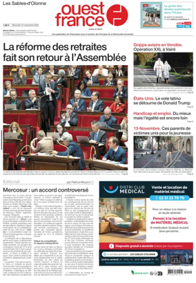 Cover of Ouest France (Les Sables-d'Olonne)