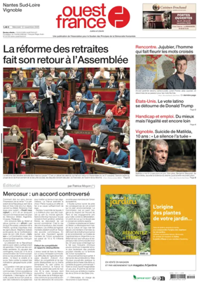 Cover of Ouest France (Nantes / Sud-Loire / Vignoble)