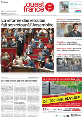 Cover of Ouest France (Pontivy)