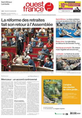 Cover of Ouest France (Saint-Brieuc)