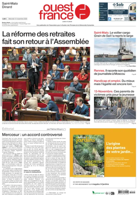 Cover of Ouest France (Saint-Malo)