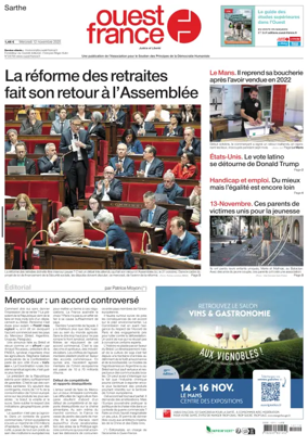 Cover of Ouest France (Sarthe)