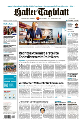 Cover of Haller Tagblatt