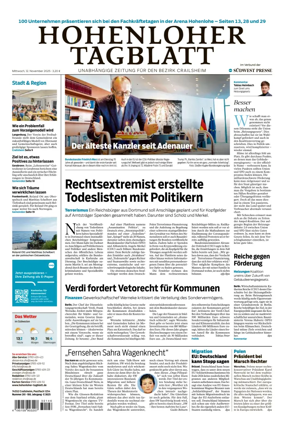 Cover of Hohenloher Tagblatt