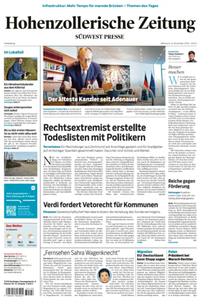 Cover of Hohenzollerische Zeitung