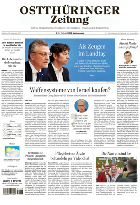 Cover of Ostthüringer Zeitung (Saale-Holzland-Kreis)